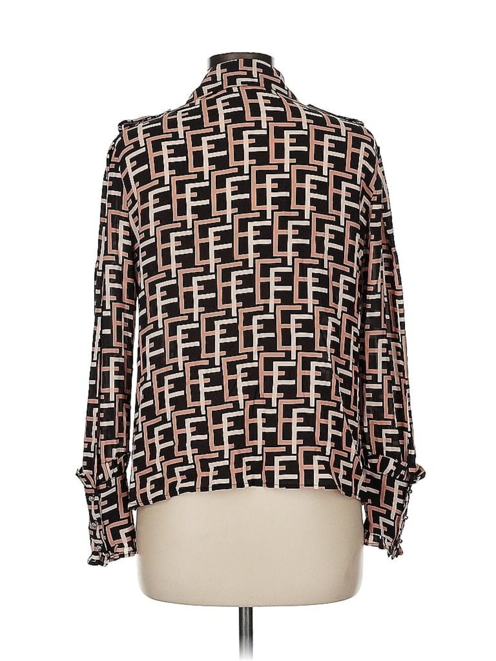 Elisabetta Franchi Monogram Long Sleeve Blouse – EU 44 / US 8 - Picture 4 of 9
